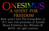 Onesimus: A Quest for Freedom